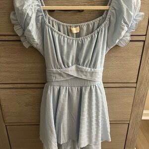 Altar'd State Light Blue Ruffle Dress